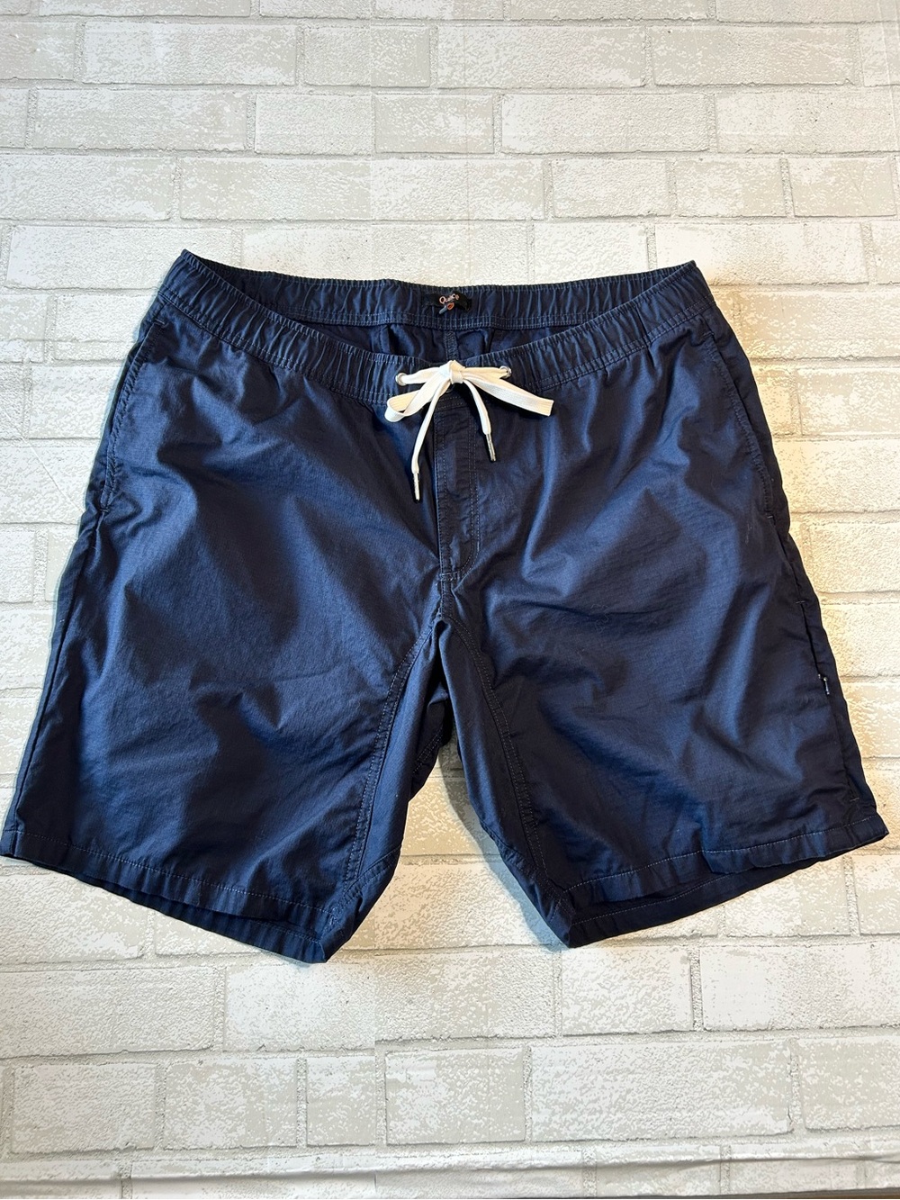 Quince Navy organic Cotton Shorts with White Drawstring Size XL